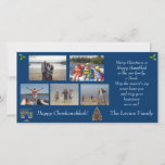 Christmas/Hanukkah Photo Holiday Card<br><div class="desc">If your family is like my family,  you celebrate both Hanukkah and Christmas. Early in our relationship,  my husband and I coined the term "Chrishanukkah" to describe our shared holiday celebrations. Personalise it with your name and/or holiday greeting and pictures!</div>