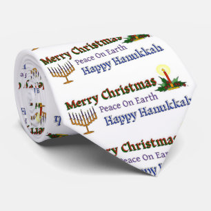 Christmas Hanukkah Tie