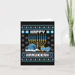 Christmas Hanukkah Ugly Pajama Santa Hat Chanukah  Card<br><div class="desc">Christmas Hanukkah Ugly Pajama Santa Hat Chanukah Dreidel</div>