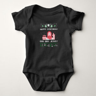 Christmas - Happy Birthday Bro Jesus Baby Bodysuit