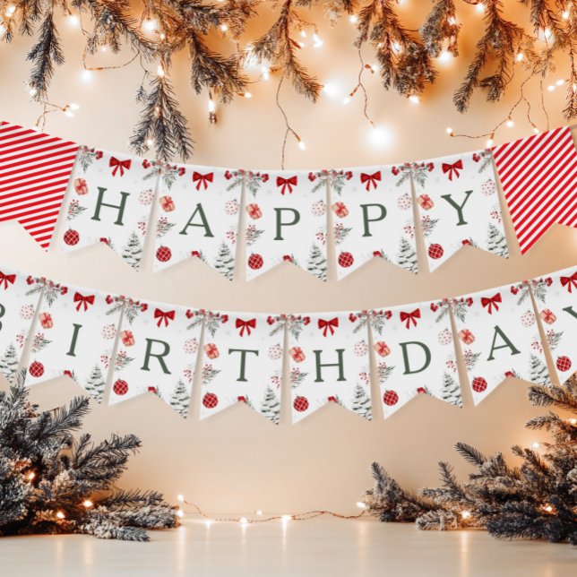 Christmas Happy Birthday Bunting (Creator Uploaded)