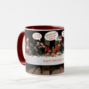 Christmas Happy Birthday Jesus Comics Style Funny Mug