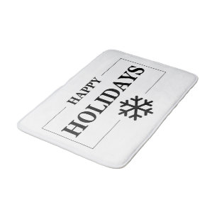 Christmas Happy Holiday Custom Gift Merry Xmas Bath Mat