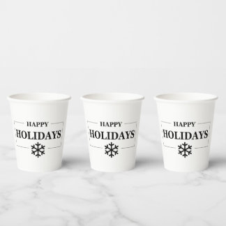 Christmas Happy Holiday Custom Gift Merry Xmas Paper Cups