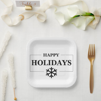 Christmas Happy Holiday Custom Gift Merry Xmas Paper Plate