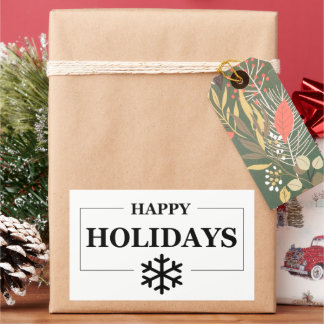 Christmas Happy Holiday Custom Gift Merry Xmas Rectangular Sticker