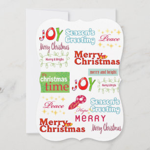 Christmas Happy Holiday Flat Greeting Card