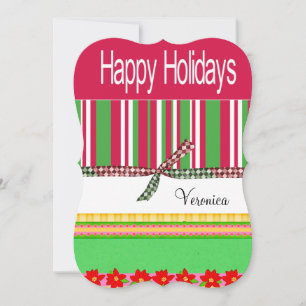 Christmas Happy Holiday Flat Greeting Card