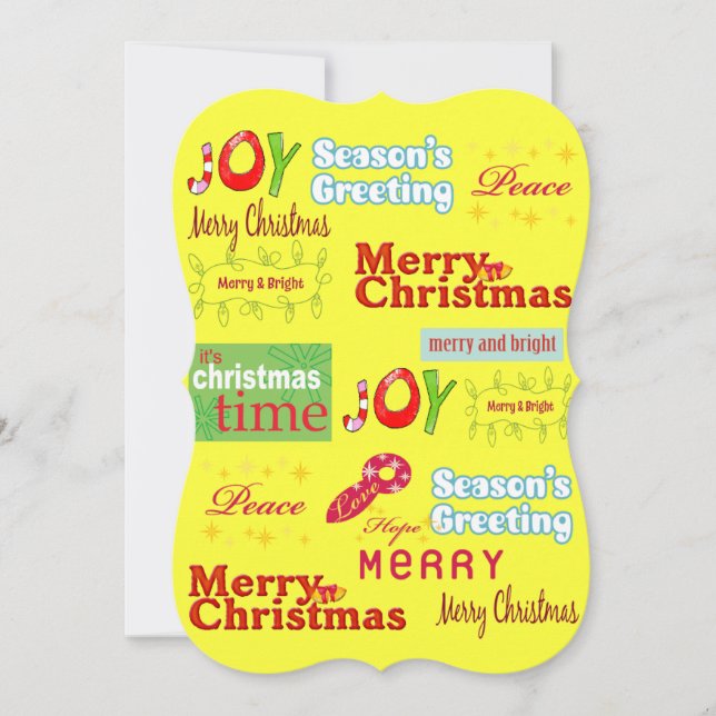 Christmas Happy Holiday Flat Greeting Card (Front)
