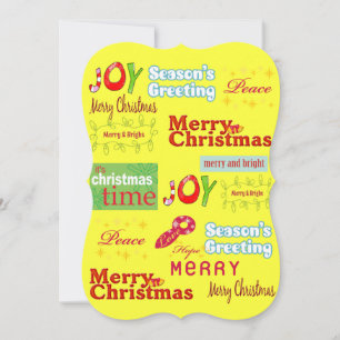 Christmas Happy Holiday Flat Greeting Card