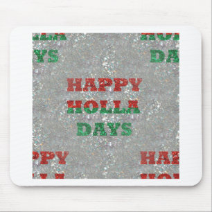 christmas happy holla days mouse pad