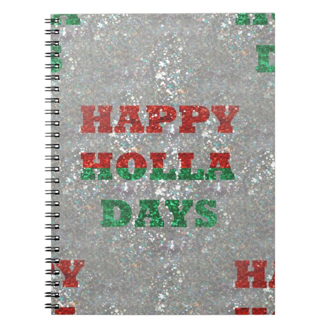 christmas happy holla days notebook (Front)