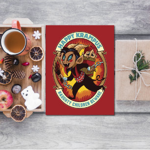 Christmas Happy Krampus Naughty Children Beware Holiday Card