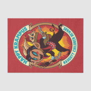 Christmas Happy Krampus Naughty Children Beware Tissue Paper