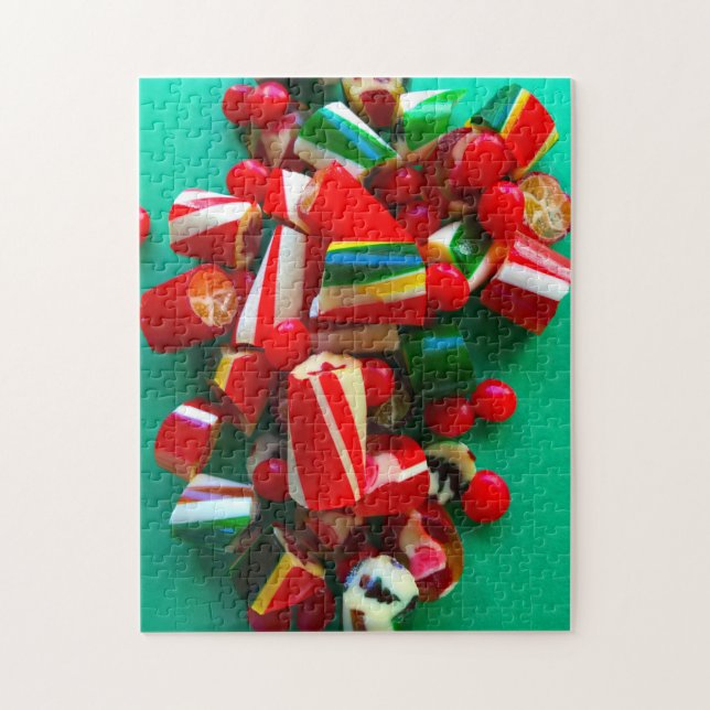 Christmas hard candies jigsaw puzzle (Vertical)