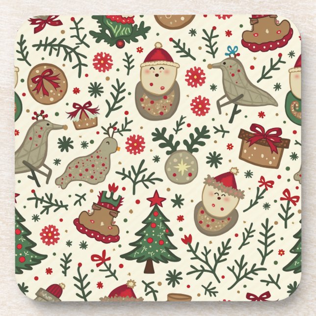 Christmas Hard plastic coaster (Front)