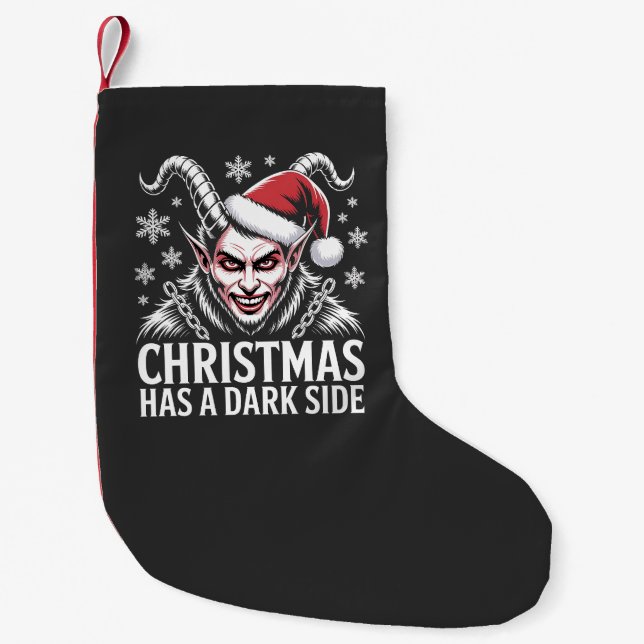 Christmas Has a Dark Side Small Christmas Stocking (Front)