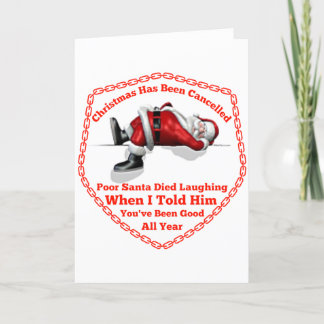Christmas Has Been Cancelled Holiday Card