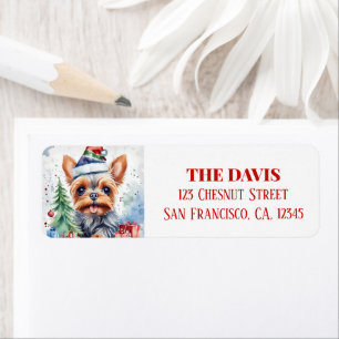 Christmas Hat Festive Yorkshire Return Address Label