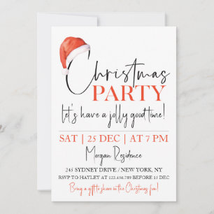 Christmas Hat Party Invitation Office Party Invite