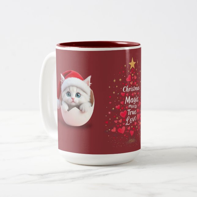 Christmas Hatchling Two-Tone Coffee Mug (Front Left)