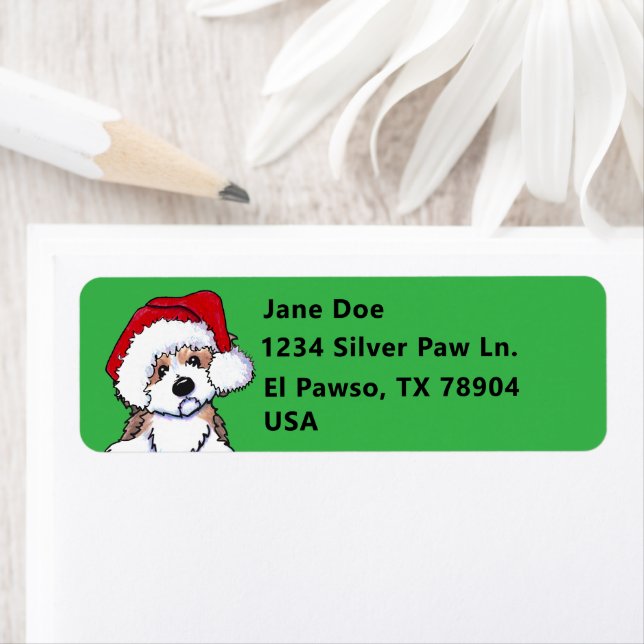 Christmas Havanese KiniArt Return Address Label (Insitu)