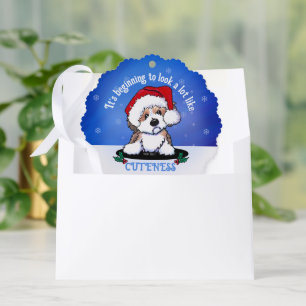 Christmas Havanese Tree Decoration Card