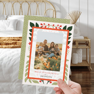 Christmas Hawaiian Quilt Holiday Photo Card