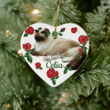 Christmas Heart Custom Cat Front and Back