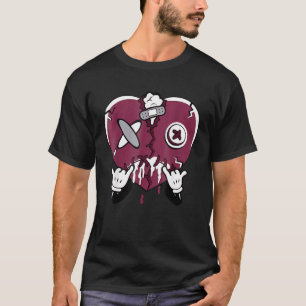 Christmas Heart Dip Sneaker Matching 1 Retro High T-Shirt