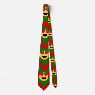 christmas heart eye emoji tie