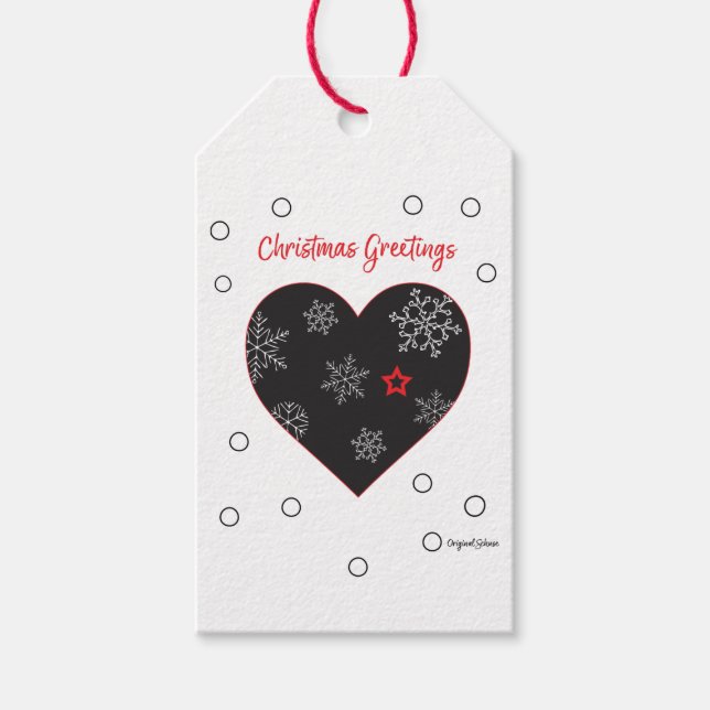 Christmas Heart Gift Tags (Front)