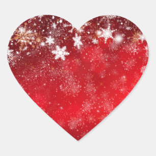 Christmas Heart  Heart Sticker