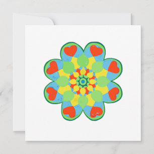 Christmas Heart Mandala  Card