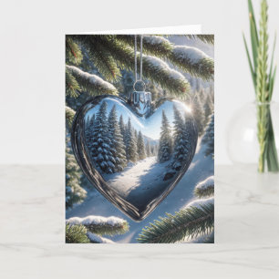Christmas Heart Ornament Holiday Card