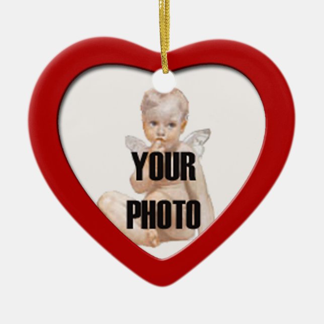 Christmas Heart Photo Frame Ornament 2 (Front)