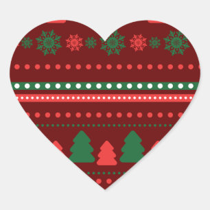 Christmas Heart Sticker