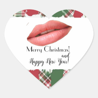 Christmas heart sticker