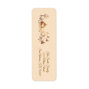 Christmas Heartbeat Holiday Design Return Address Label