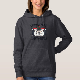 Christmas Hedge-Hugs Cute Hedgehog Holiday Design Hoodie