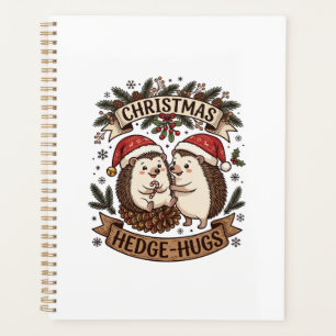 Christmas Hedge Hugs Hedgehogs Santa Hats Snowflak Planner