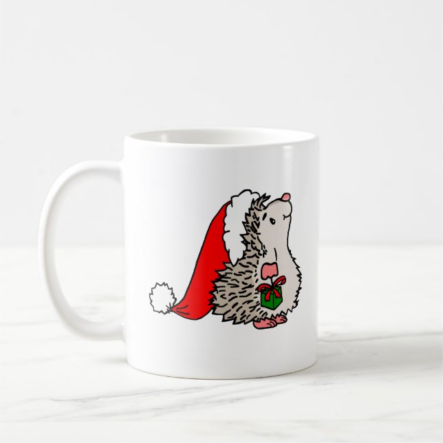 Christmas Hedgehog Coffee Mug (Left)