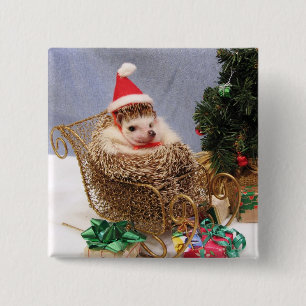 Christmas Hedgehog Pin