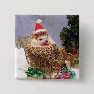 Christmas Hedgehog Pin