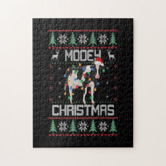 Christmas Heifers Cow Gift| Cow Farm Lover Idea Jigsaw Puzzle