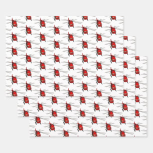 Christmas Heli Pilot Wrapping Paper Sheet