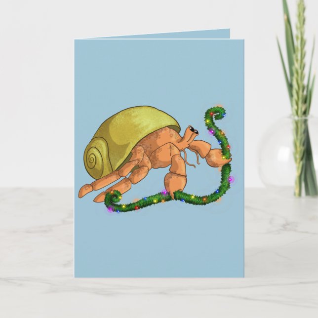 Christmas Hermit Holiday Card (Front)