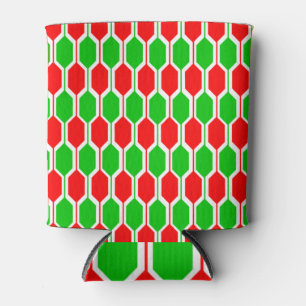 Christmas Hexagons Can Cooler