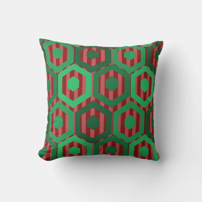 Christmas Hexagons Cushion (Front)