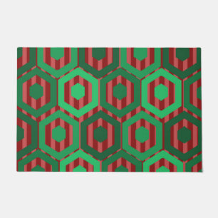 Christmas Hexagons Doormat